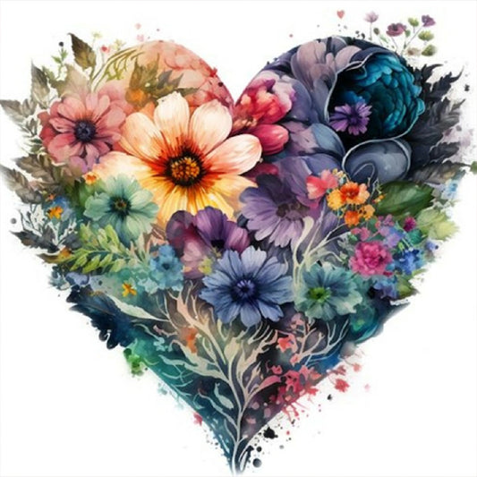 Love Flowers - Full Round Drill Diamond Painting 30*30CM