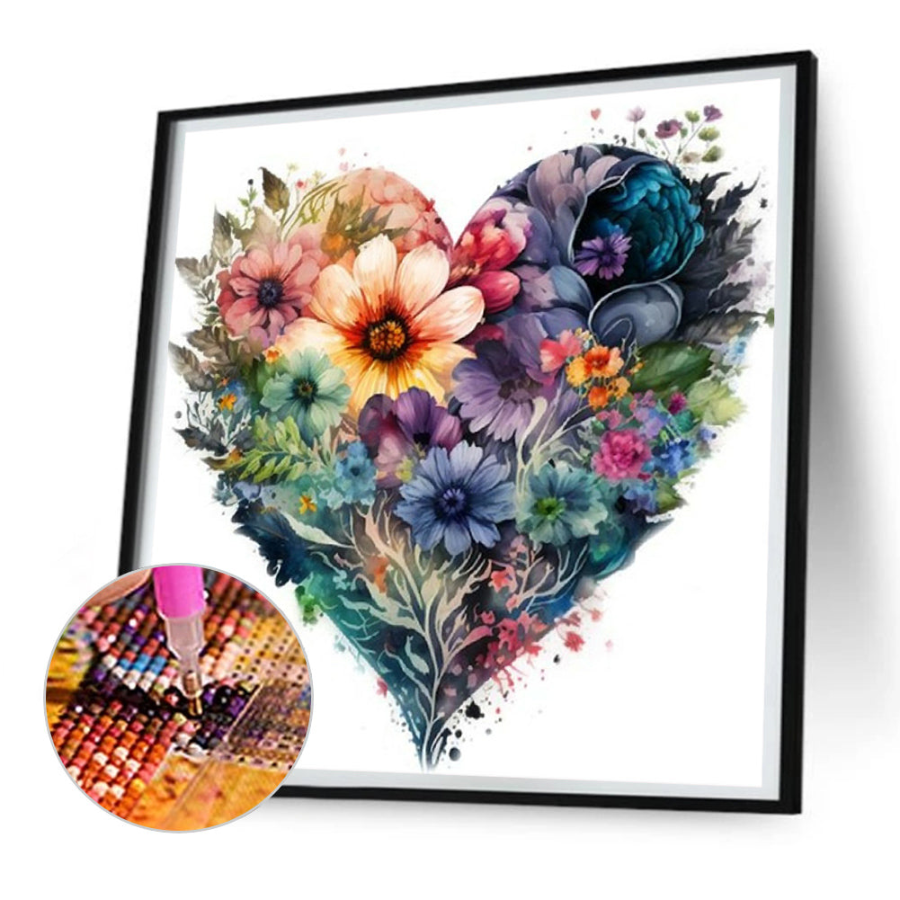 Love Flowers - Full Round Drill Diamond Painting 30*30CM
