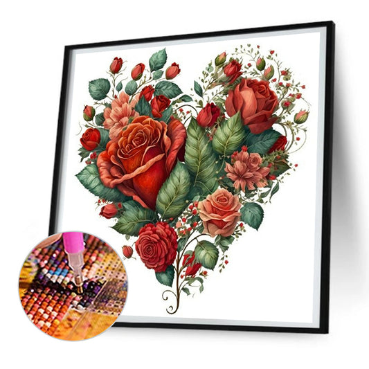 Love Flowers - Full Round Drill Diamond Painting 30*30CM