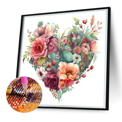 Love Flowers - Full Round Drill Diamond Painting 30*30CM