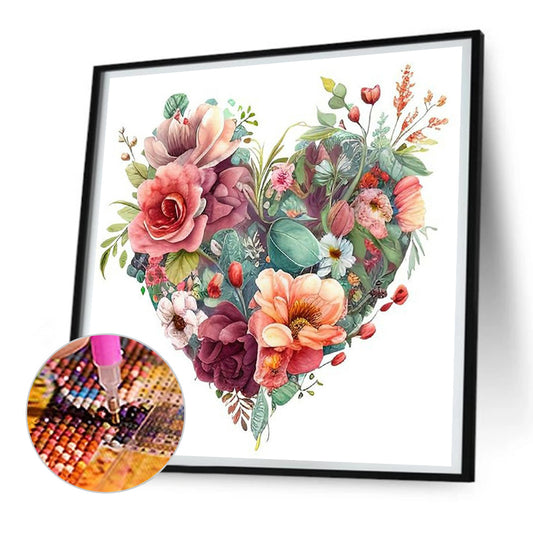 Love Flowers - Full Round Drill Diamond Painting 30*30CM