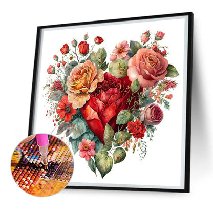 Love Flowers - Full Round Drill Diamond Painting 30*30CM
