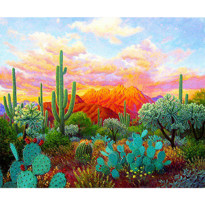 Cactus Paradise - Full Round Drill Diamond Painting 60*50CM