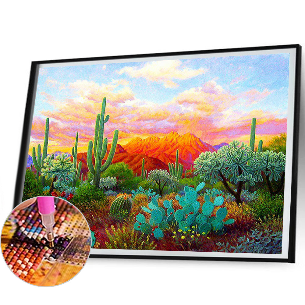 Cactus Paradise - Full Round Drill Diamond Painting 60*50CM