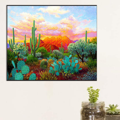 Cactus Paradise - Full Round Drill Diamond Painting 60*50CM