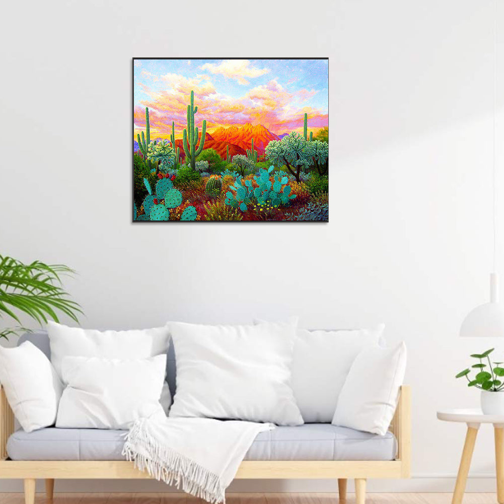 Cactus Paradise - Full Round Drill Diamond Painting 60*50CM