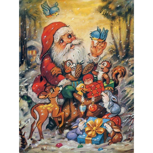 Santa Claus - Full Round Drill Diamond Painting 30*40CM