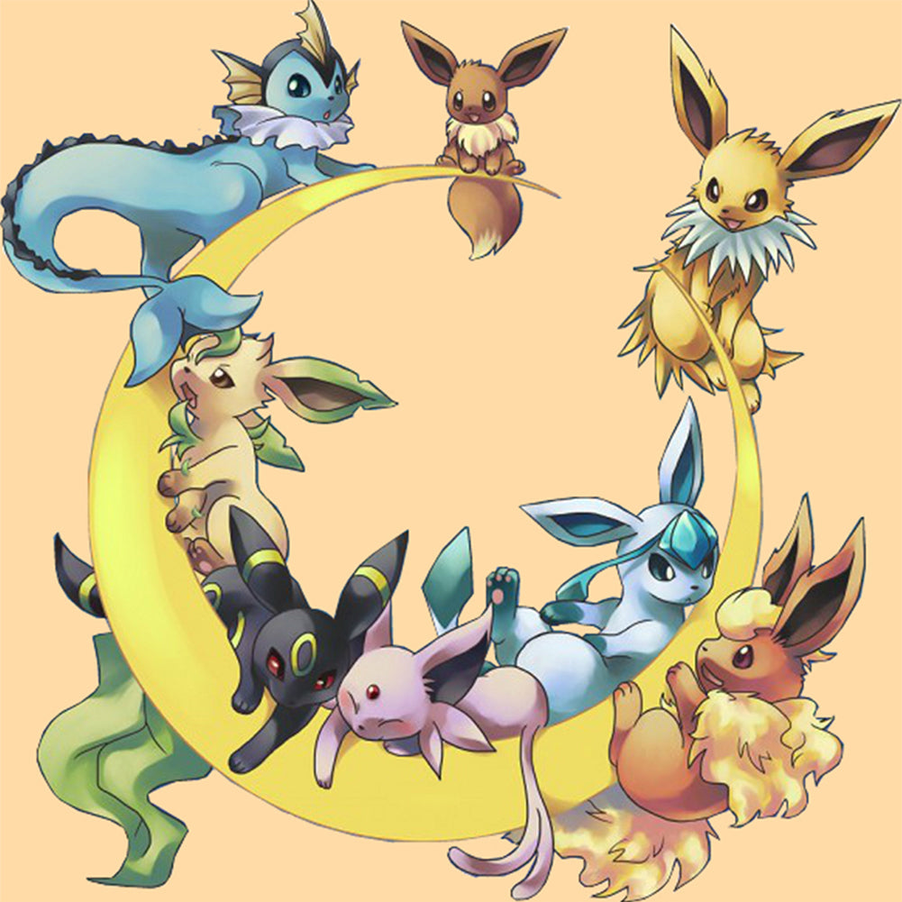 Pok¨¦mon Eevee'S Evolved Form - 11CT Stamped Cross Stitch 50*50CM