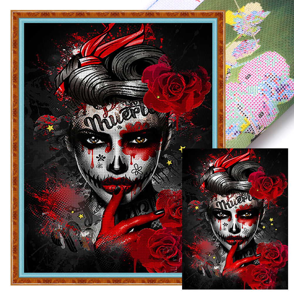 Clown Girl - 11CT Stamped Cross Stitch 50*67CM