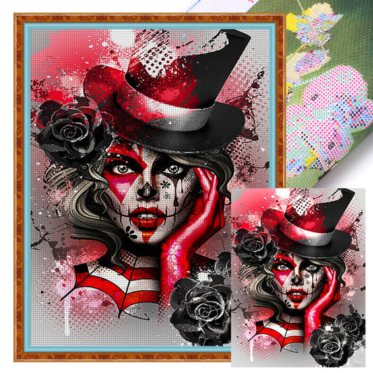 Clown Girl - 11CT Stamped Cross Stitch 50*67CM