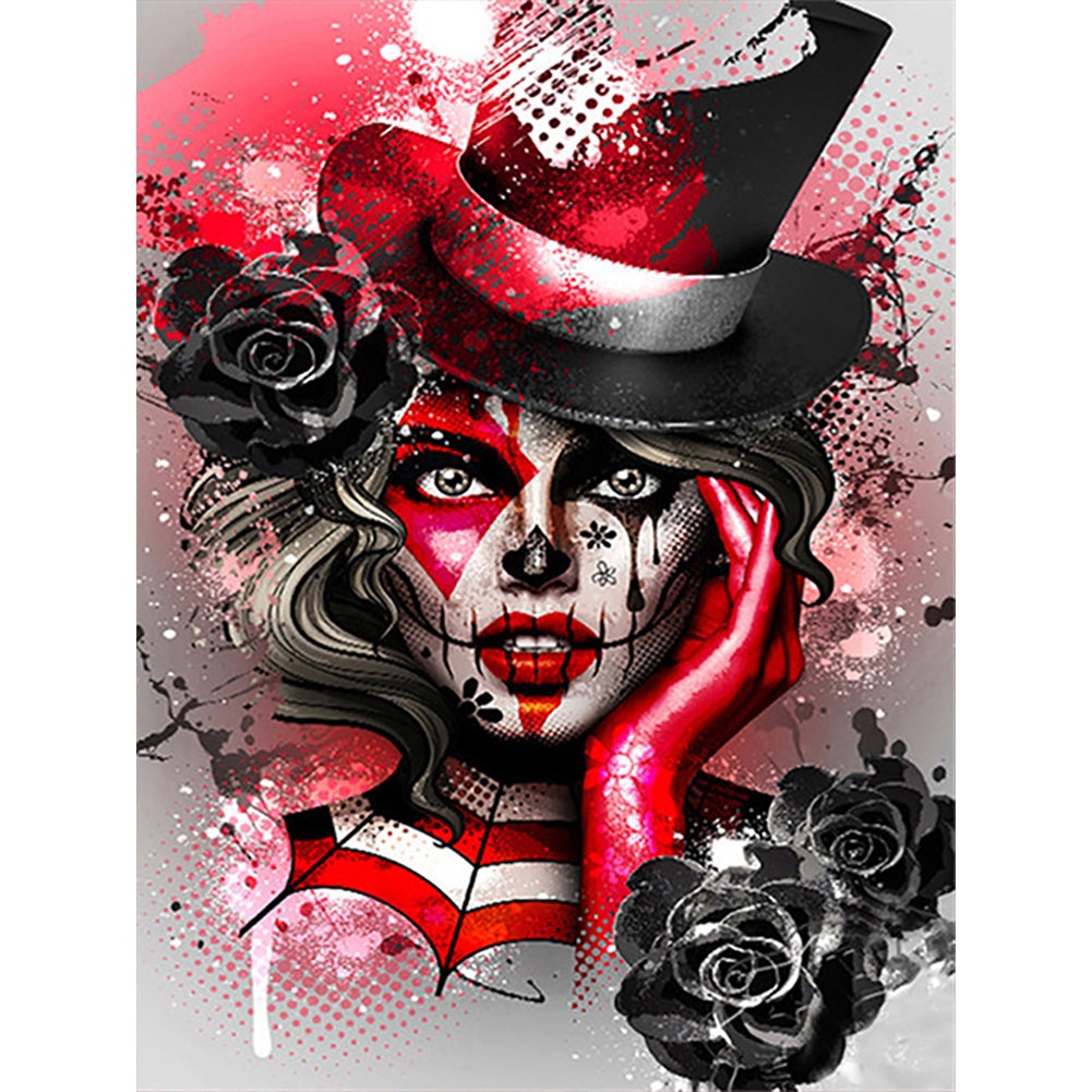 Clown Girl - 11CT Stamped Cross Stitch 50*67CM