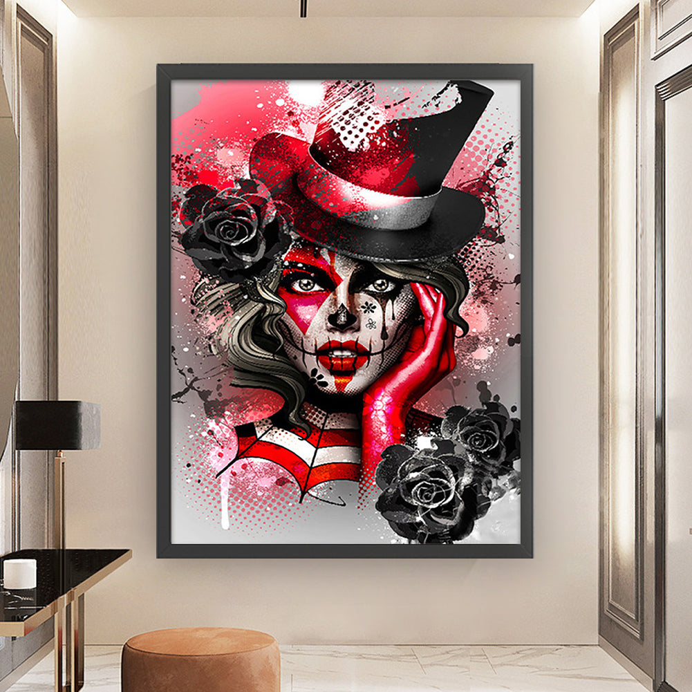 Clown Girl - 11CT Stamped Cross Stitch 50*67CM