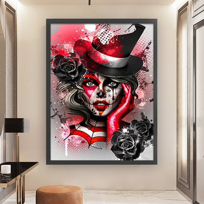 Clown Girl - 11CT Stamped Cross Stitch 50*67CM