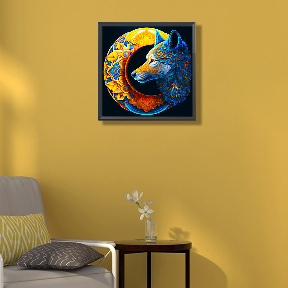 Crescent And Wolf - Full Round Drill Diamond Painting 50*50CM