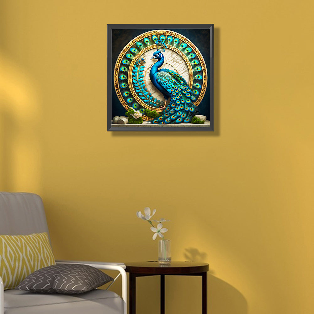 Peacock Disc - Full Round Drill Diamond Painting 50*50CM