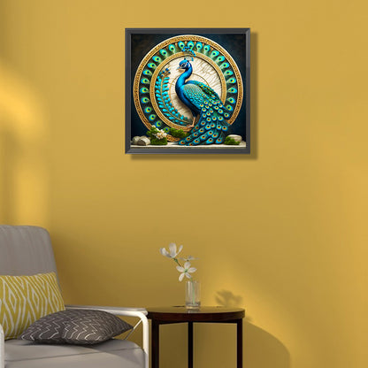 Peacock Disc - Full Round Drill Diamond Painting 50*50CM