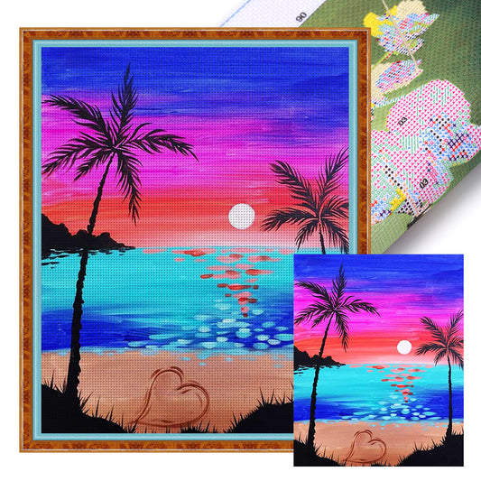 Beach Scenery - 11CT Stamped Cross Stitch 40*50CM