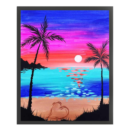 Beach Scenery - 11CT Stamped Cross Stitch 40*50CM