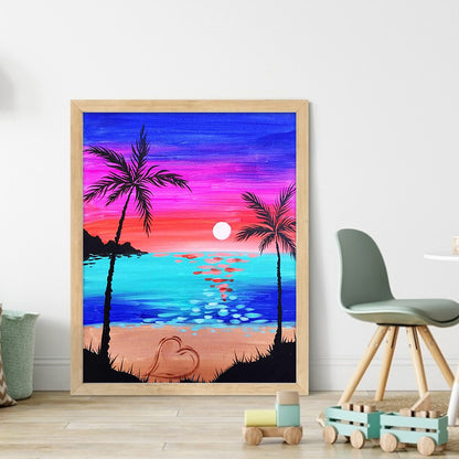 Beach Scenery - 11CT Stamped Cross Stitch 40*50CM