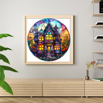 Glass Painting-Halloween Castle - 11CT Counted Cross Stitch 40*40CM