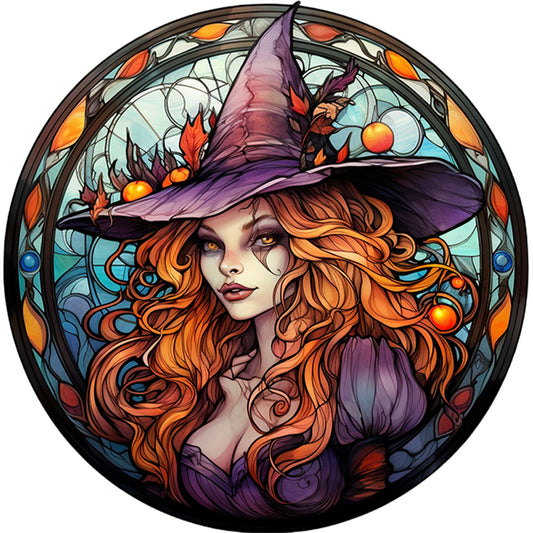 Glass Painting-Halloween Witch - 11CT Counted Cross Stitch 40*40CM