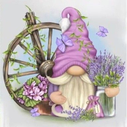 Lavender Gnome - Full Round Drill Diamond Painting 30*30CM