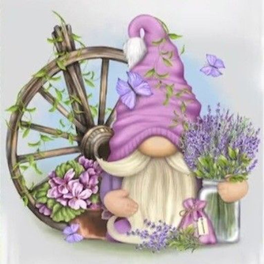 Lavender Gnome - Full Round Drill Diamond Painting 30*30CM
