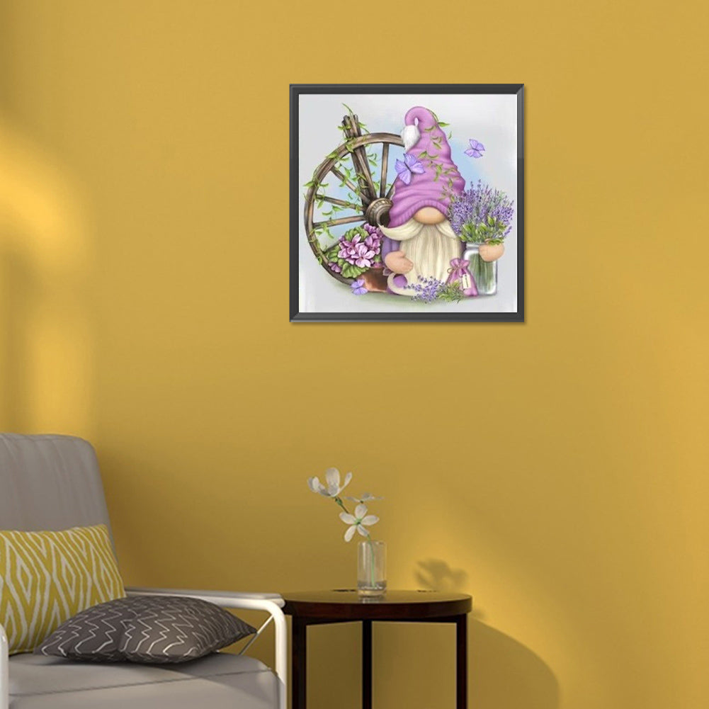 Lavender Gnome - Full Round Drill Diamond Painting 30*30CM