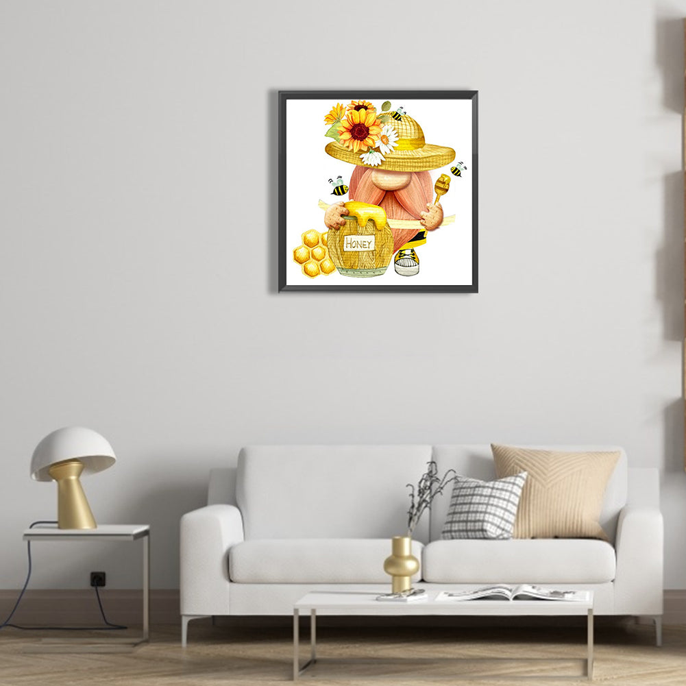 Sunflower Gnome - Full Round Drill Diamond Painting 30*30CM