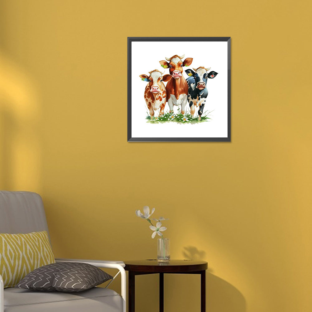 The Cow - Full Round Drill Diamond Painting 30*30CM