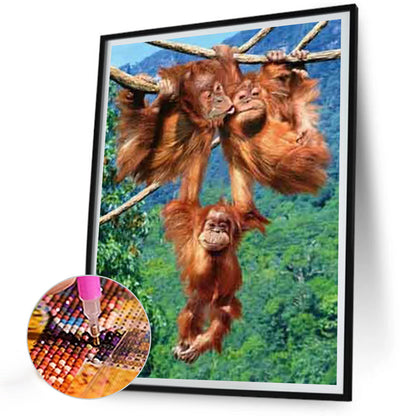 Monkey Paradise - Full Round Drill Diamond Painting 30*40CM