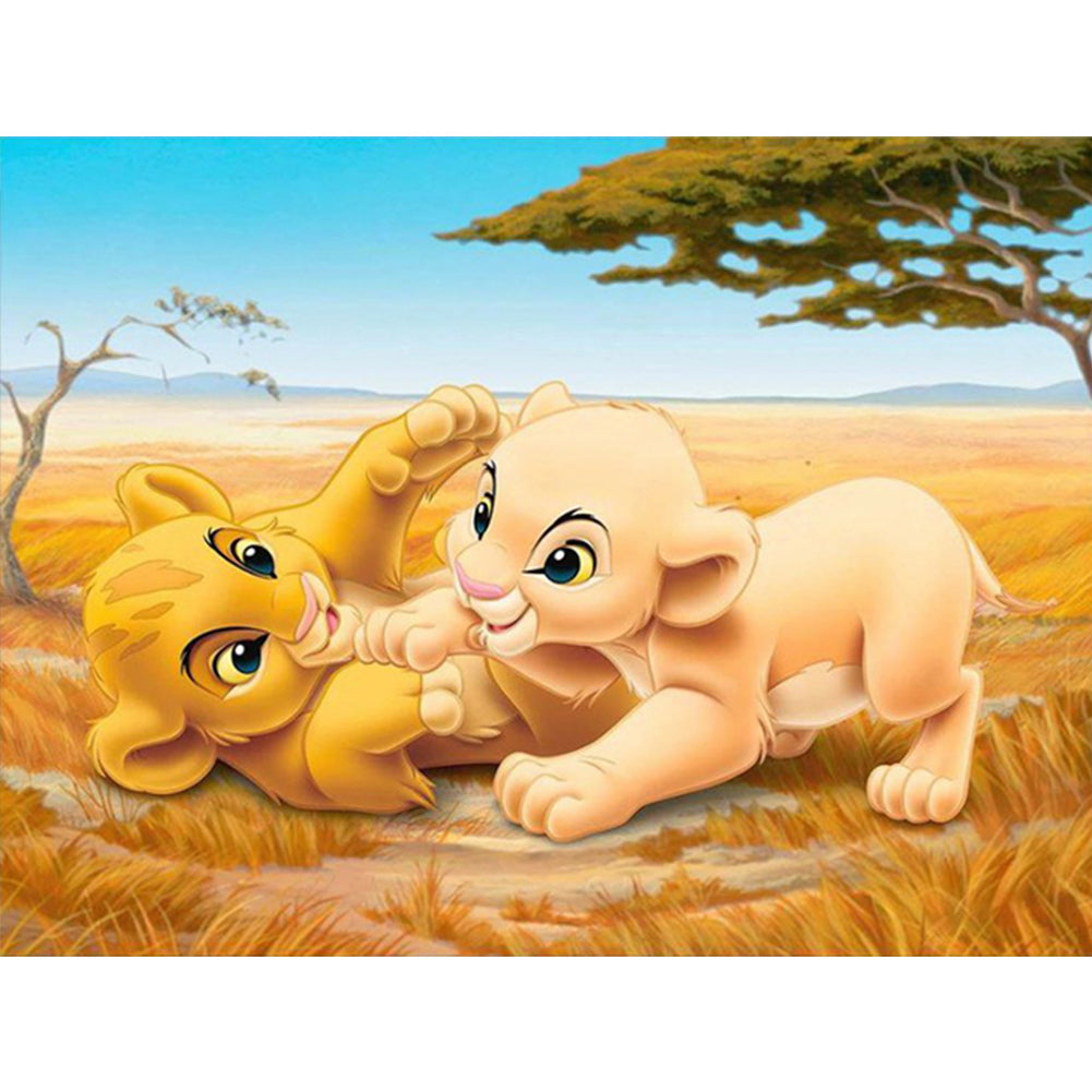 Lion King - Full Round Drill Diamond Painting 40*30CM