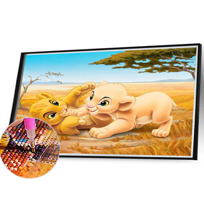 Lion King - Full Round Drill Diamond Painting 40*30CM
