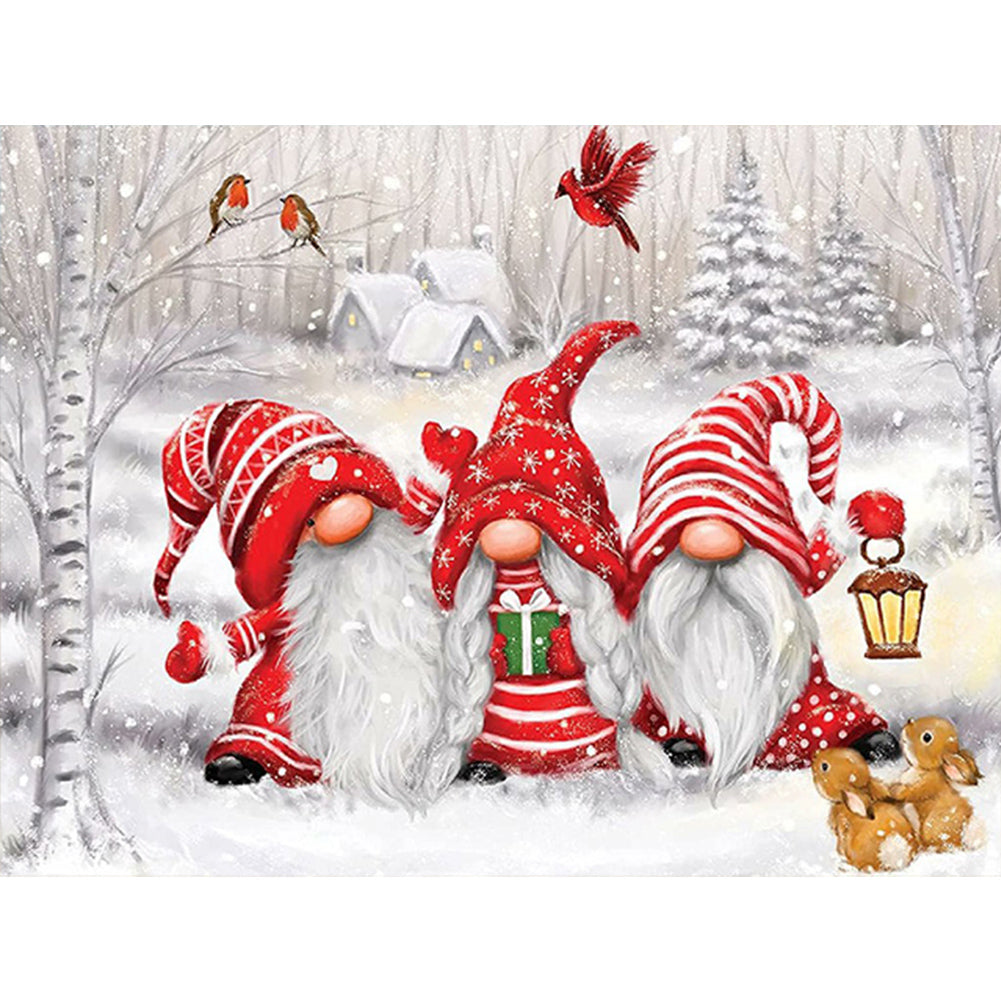 Holiday Gnome - Full Round Drill Diamond Painting 40*30CM