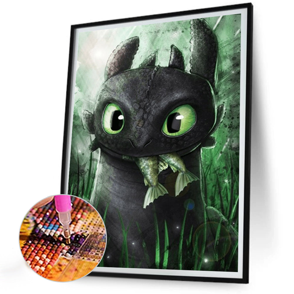 Cartoon Dragon - Full Round Drill Diamond Painting 30*40CM
