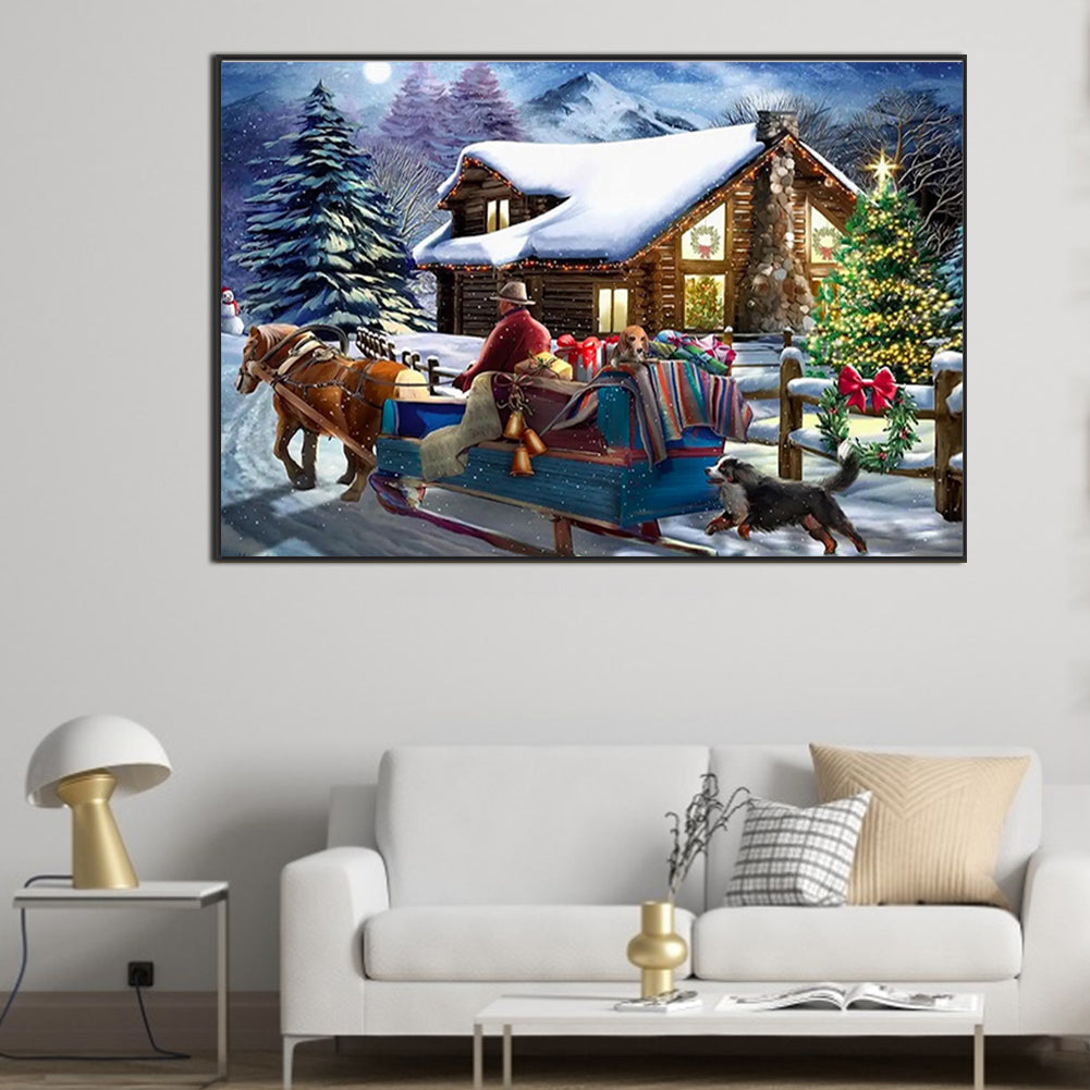 Country Christmas - Full Round Drill Diamond Painting 75*50CM