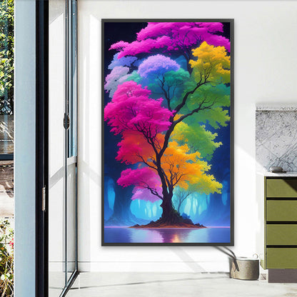 Color Tree - Full AB Round Drill Diamond Painting 40*70CM