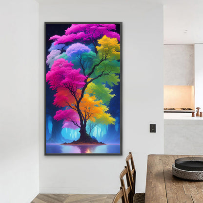 Color Tree - Full AB Round Drill Diamond Painting 40*70CM