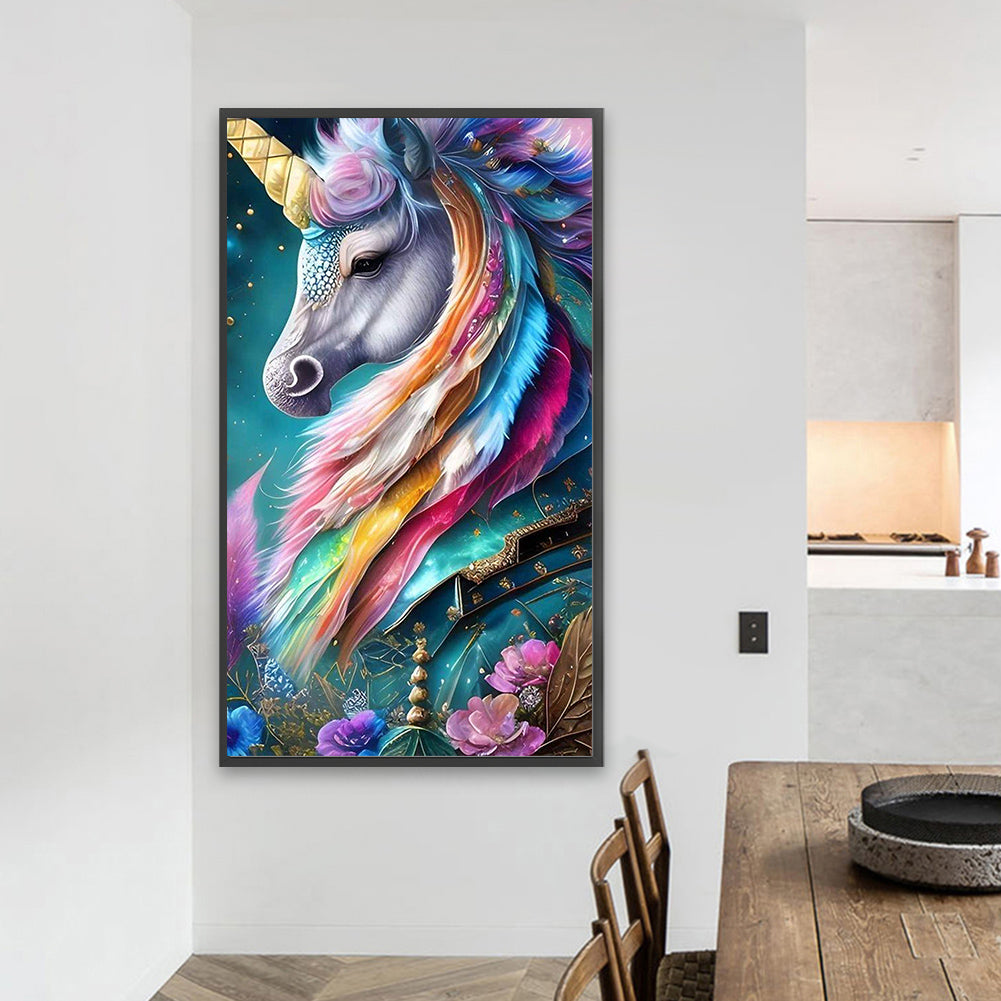 Unicorn - Full AB Round Drill Diamond Painting 40*70CM