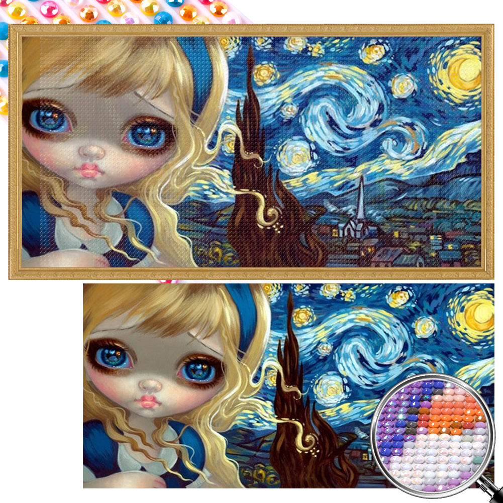 Star Girl - Full AB Round Drill Diamond Painting 80*40CM