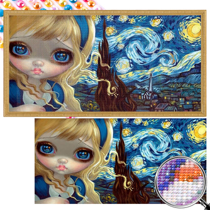 Star Girl - Full AB Round Drill Diamond Painting 80*40CM