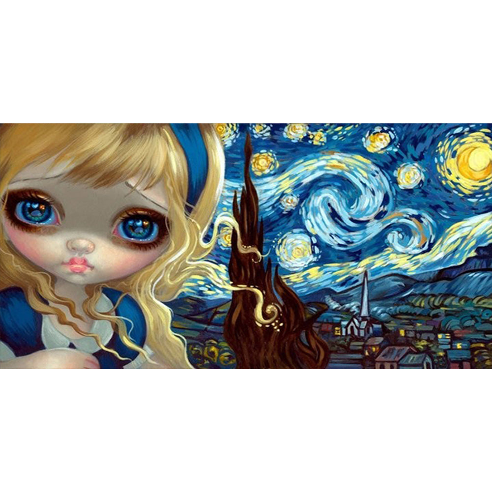 Star Girl - Full AB Round Drill Diamond Painting 80*40CM