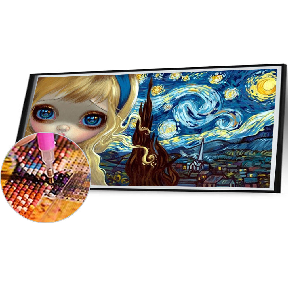 Star Girl - Full AB Round Drill Diamond Painting 80*40CM