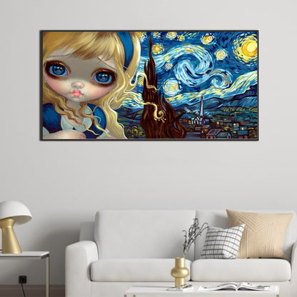 Star Girl - Full AB Round Drill Diamond Painting 80*40CM