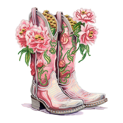 Flower Boots - Special Shaped Drill Diamond Painting 30*40CM