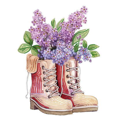 Flower Boots - Special Shaped Drill Diamond Painting 30*40CM