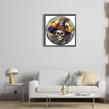 Halloween Horror Atmosphere Glass Painting - Full Round Drill Diamond Painting 30*30CM