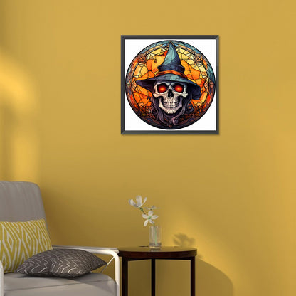 Halloween Horror Atmosphere Glass Painting - Full Round Drill Diamond Painting 30*30CM