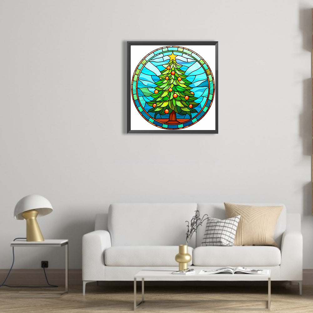 Christmas Tree - Full Round Drill Diamond Painting 30*30CM