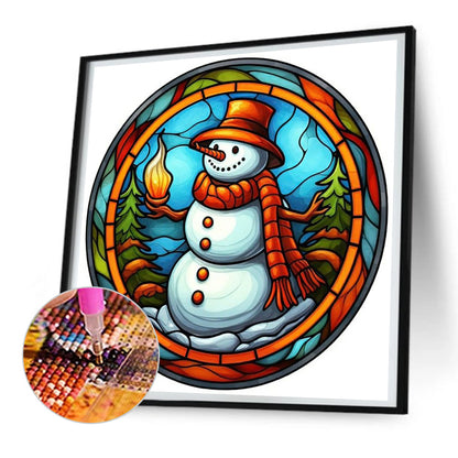 Snowman - Full Round Drill Diamond Painting 30*30CM